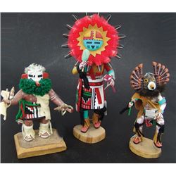 3 Hopi Kachina Carvings