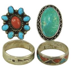 4 Navajo/Hopi Rings