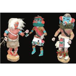 3 Hopi Kachina Carvings