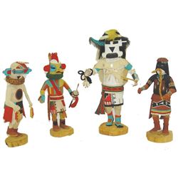 4 Hopi Kachina Carvings - Leo Lacapa