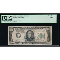 1934A $500 Chicago Federal Reserve Note PCGS 30