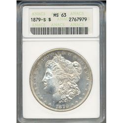 1879-S $1 Morgan Silver Dollar Coin ANACS MS63