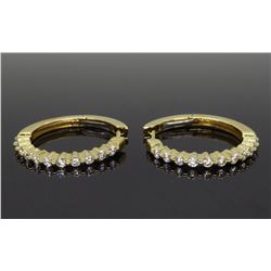 14KT Yellow Gold 0.50ctw Diamond Earrings