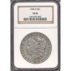 1904-S $1 Morgan Silver Dollar Coin NGC VG8