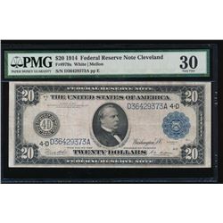 1914 $20 Cleveland Federal Reserve Note PMG 30