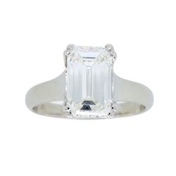 Platinum 2.00ct Emerald Cut Diamond Ring