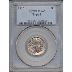 1913 Type 1 Buffalo Nickel PCGS MS65