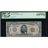 Image 1 : 1934A $5 Hawaii Federal Reserve Note PCGS 64PPQ