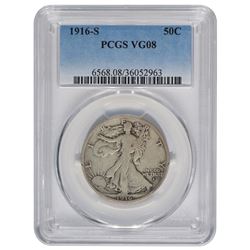 1916-S Walking Liberty Half Dollar PCGS VG08