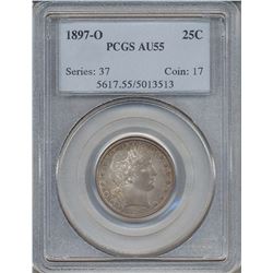 1897-O Barber Quarter Coin PCGS AU55