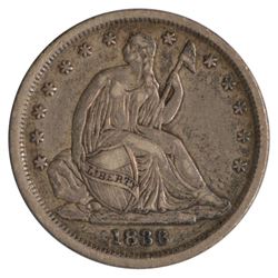 1838 Seated Liberty Small Stars Dime