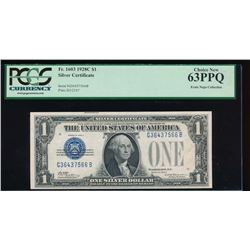 1928C $1 Silver Certificate PCGS 63PPQ