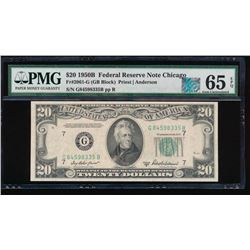 1950B $20 Chicago Federal Reserve Note PMG 65EPQ