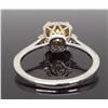 Image 7 : 14KT Two Tone Gold 1.42ct Fancy Light Yellow Diamond Ring