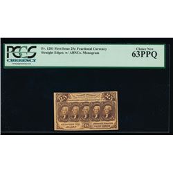 25 Cent Fractional Currency Note PCGS 63PPQ