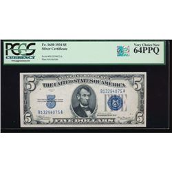 1934 $5 Silver Certificate PCGS 64PPQ
