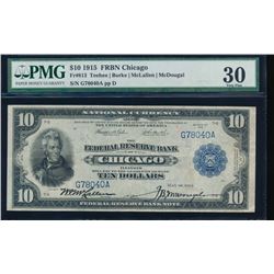 1915 $10 Chicago Federal Reserve Bank Note PMG 30