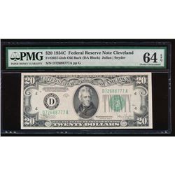 1934C $20 Cleveland Federal Reserve Note PMG 64EPQ