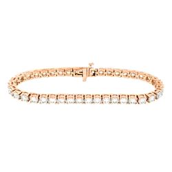 14KT Rose Gold 10.00ctw Diamond Tennis Bracelet