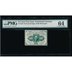 10 Cent Fractional Currency Note PMG 64