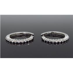 14KT White Gold 0.50ctw Diamond Earrings