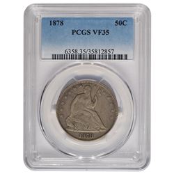 1878 Seated Liberty Half Dollar Coin PCGS VF35