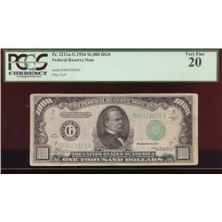 1934 $1000 Chicago Federal Reserve Note PCGS 20