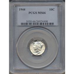 1944 Mercury Dime Coin PCGS MS66