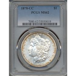 1878-CC $1 Morgan Silver Dollar Coin PCGS MS62