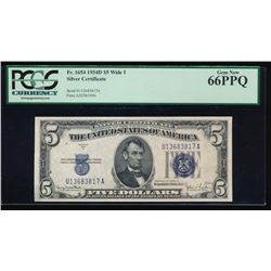 1934D $5 Silver Certificate PCGS 66PPQ