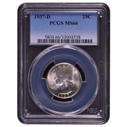 1937-D Washington Quarter PCGS MS66