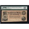 1864 $500 Confederate States of America Note PMG 25