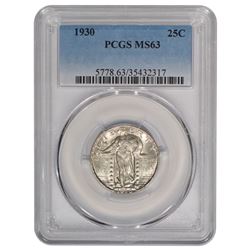 1930 Standing Liberty Quarter Coin PCGS MS63