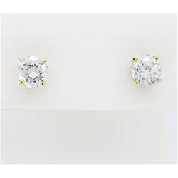 14KT Yellow Gold 1.00ctw Diamond Earrings