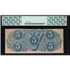 Image 2 : 1863 $5 Confederate States of America Note PCGS 55