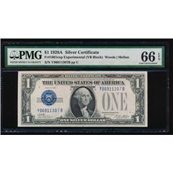 1928A $1 Experimental Silver Certificate PMG 66EPQ