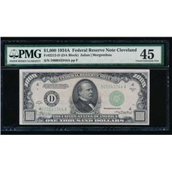 1934A $1000 Cleveland Federal Reserve Note PMG 45