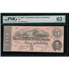 Image 1 : 1864 $5 Confederate States of America Note PMG 63EPQ