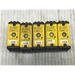 (5) COOPER BUSSMAN TCF25 FUSE