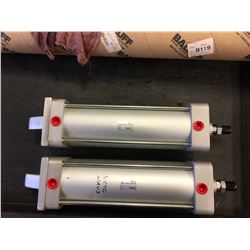 (2) SMC NCA1C400-100 Pneumatic Cylinders