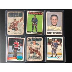 VINTAGE HOCKEY CARD LOT (RATELLE/ SAWCHUK/ HOWELL...)