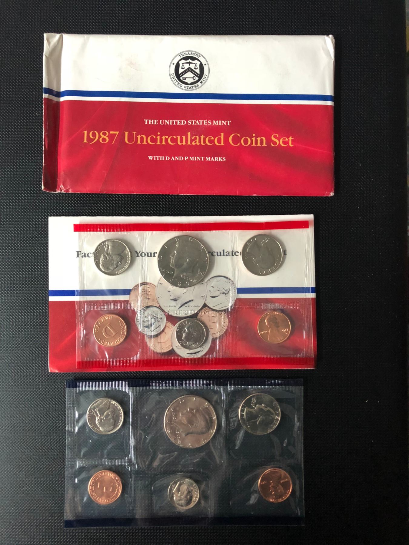 1987 P and D United States Mint Uncirculated Coin Set