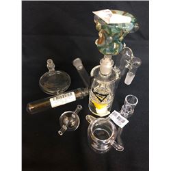 420 ACCESSORIES LOT (GLASS BOWLS/ ASH CATCHER...)