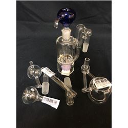 420 ACCESSORIES LOT (ASH CATCHERS/ GLASS BOWL...)