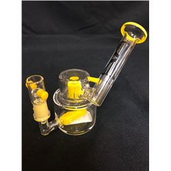 EVOLUTION MORNING GLORY 6" YELLOW GLASS BONG W/ BOWL