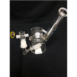 EVOLUTION MORNING GLORY 6" WHITE GLASS BONG W/ BOWL
