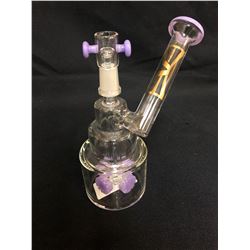 EVOLUTION COSIMO 7.5" PURPLE GLASS BONG W/ BOWL
