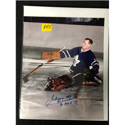 JOHNNY BOWER AUTOGRAPHED 8" X 10" COLOR  PHOTO