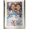 Image 1 : DUAL SIGNED DENNIS & BRETT HULL ARTIST PRINT (22" X 28")