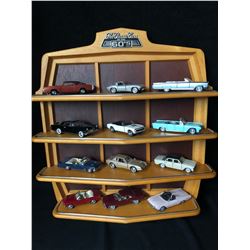 THE CLASSIC CARS OF THE SIXTIES COLLECTION (12 DIE-CAST CARS/ WOOD DISPLAY)